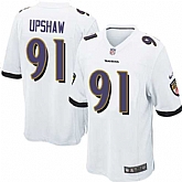 Nike Men & Women & Youth Ravens #91 Upshaw White Team Color Game Jersey,baseball caps,new era cap wholesale,wholesale hats